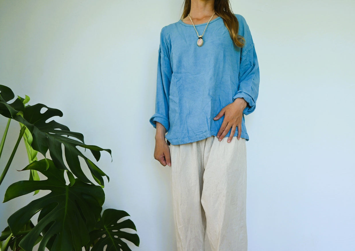 神が宿る植物精麻とインカローズのマクラメ編みペンダント【三つ編み】　