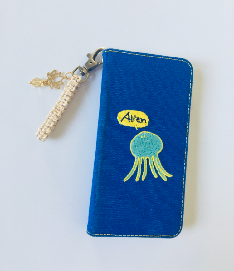 希少な国産１００％精麻とシトリンの御守りストラップ