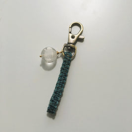 藍染め精麻と福禄寿の開運ストラップ