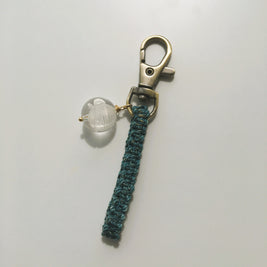 藍染め精麻と福禄寿の開運ストラップ