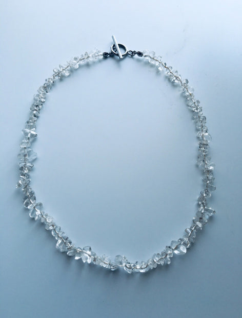 Divine Thread Necklace ~ 精麻と水晶の神聖ネックレス～シルバー