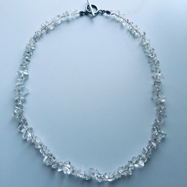 Divine Thread Necklace ~ 精麻と水晶の神聖ネックレス～シルバー