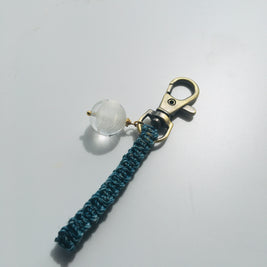 藍染め精麻と福禄寿の開運ストラップ