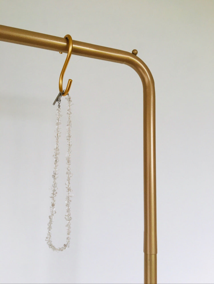 Divine Thread Necklace ~ 精麻と水晶の神聖ネックレス～シルバー