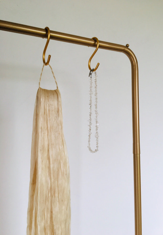 Divine Thread Necklace ~ 精麻と水晶の神聖ネックレス～シルバー