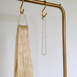 Divine Thread Necklace ~ 精麻と水晶の神聖ネックレス～シルバー