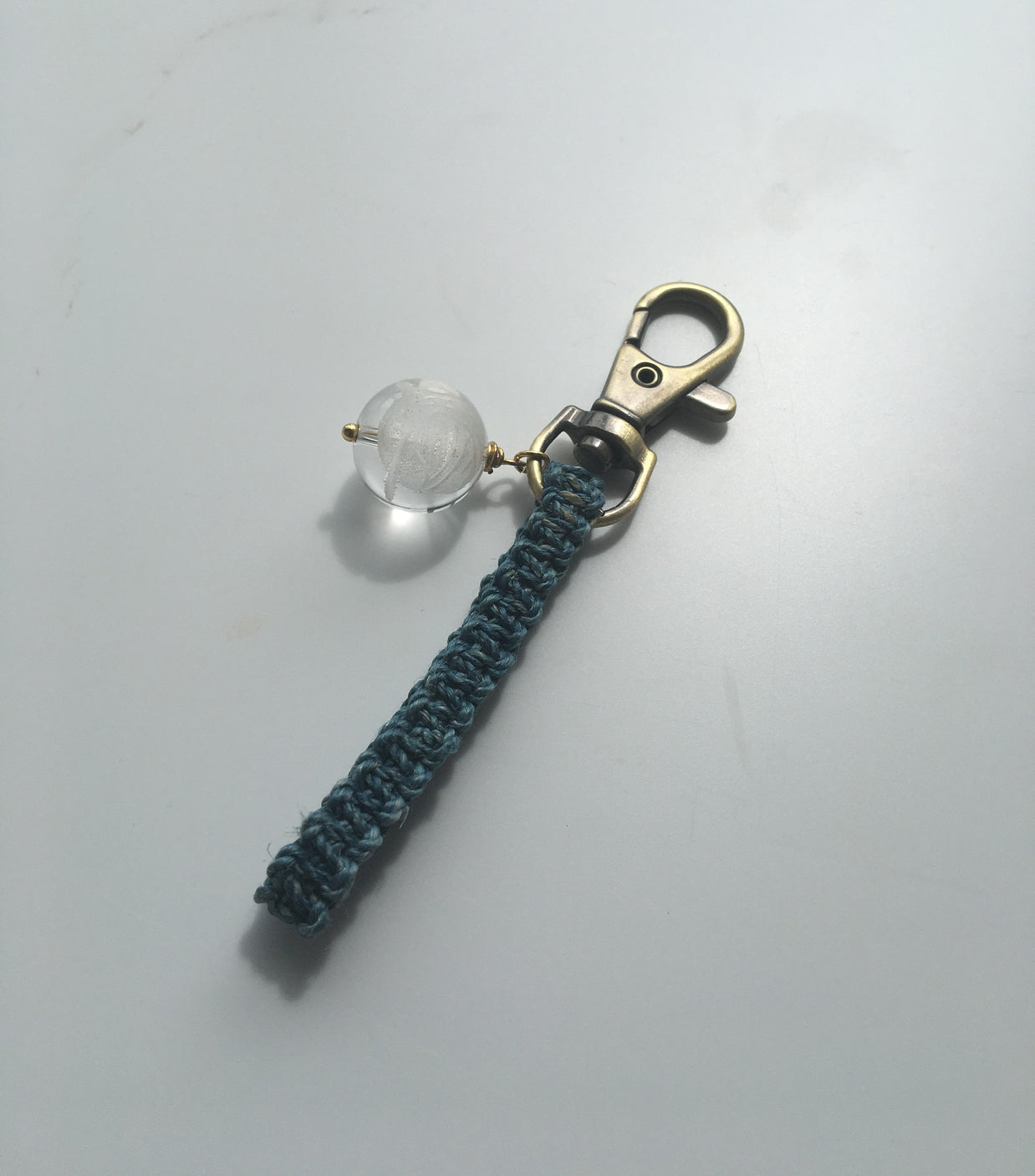 藍染め精麻と福禄寿の開運ストラップ