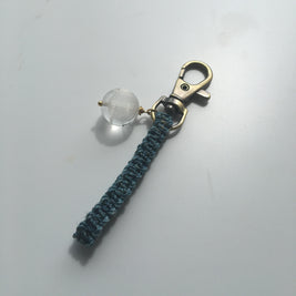 藍染め精麻と福禄寿の開運ストラップ