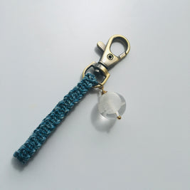 藍染め精麻と福禄寿の開運ストラップ