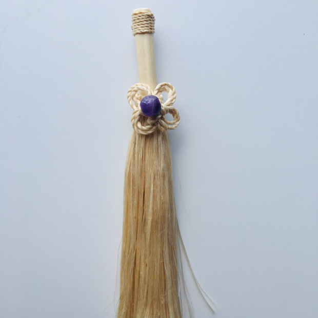希少な国産１００％精麻とアメジストを使用した魔法のほうき