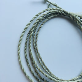 希少な野州麻の桑の葉染め精麻の紐100㎝　Mulberry‑Dyed Sacred Seima Cord