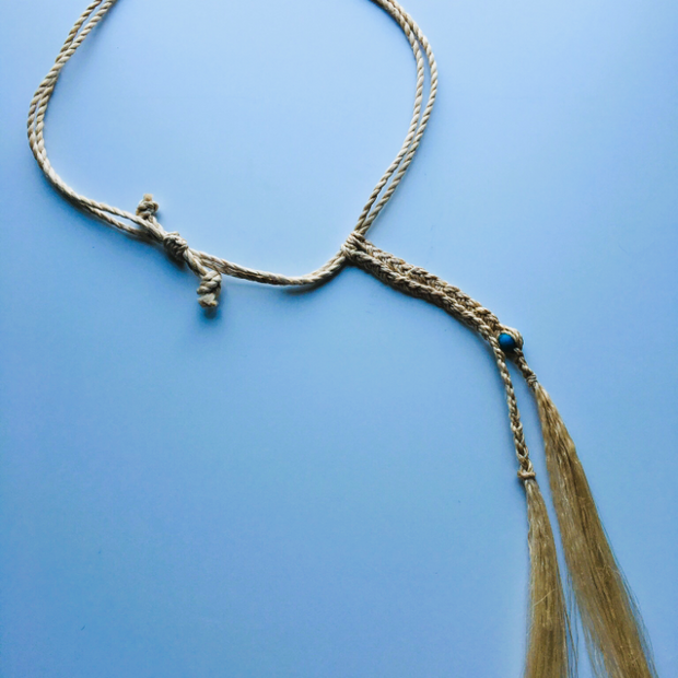 国産１００％特等精麻とターコイズを使用したヒッピーバンド