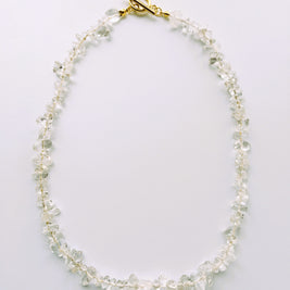 Divine Thread Necklace ~ 精麻と水晶の神聖ネックレス～ゴールド