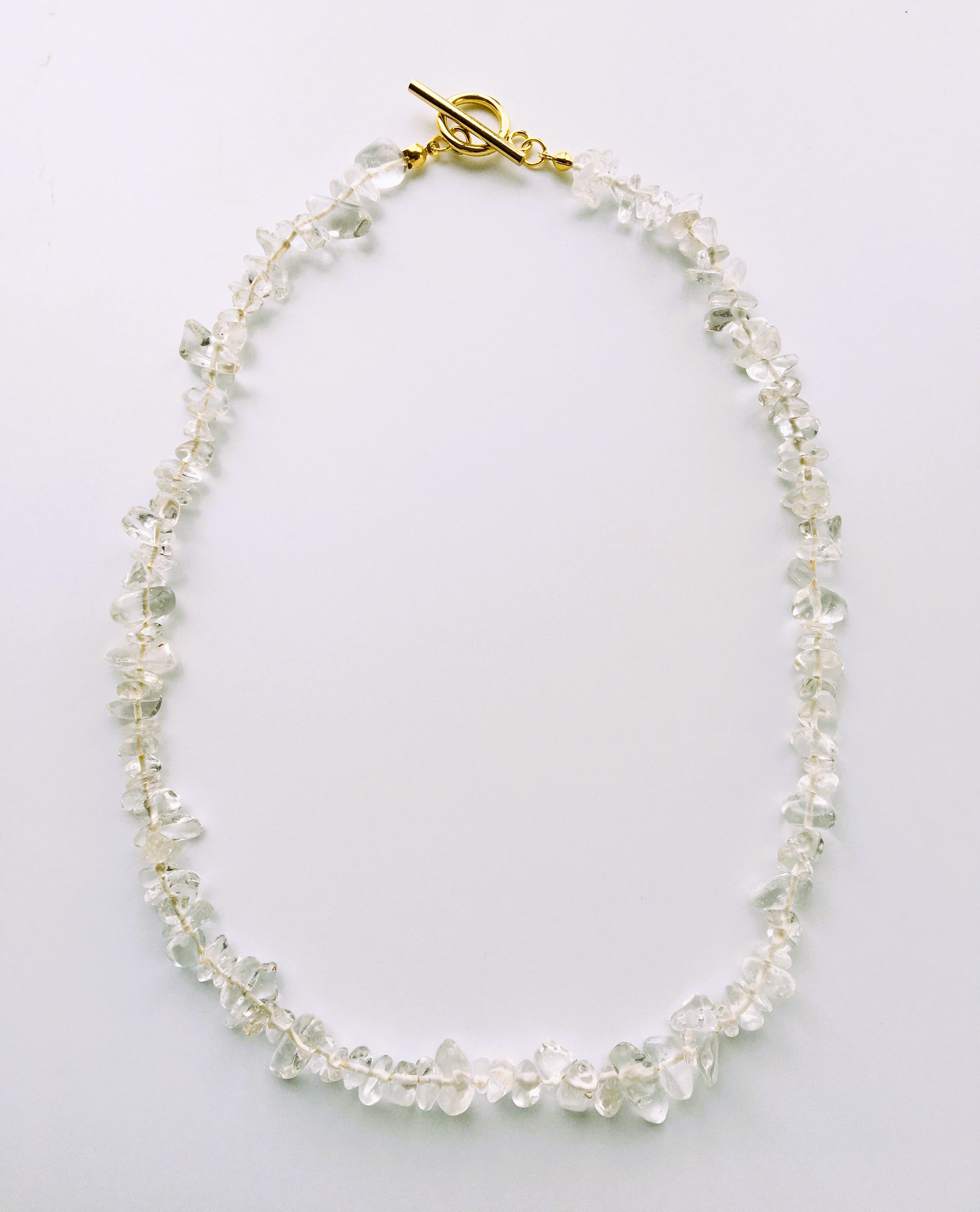 Divine Thread Necklace ~ 精麻と水晶の神聖ネックレス～ゴールド