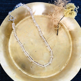 Spirit Flow Necklace ~精麻と筒水晶のネックレス~