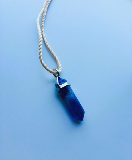 神が宿る植物精麻とアメジストのペンダント