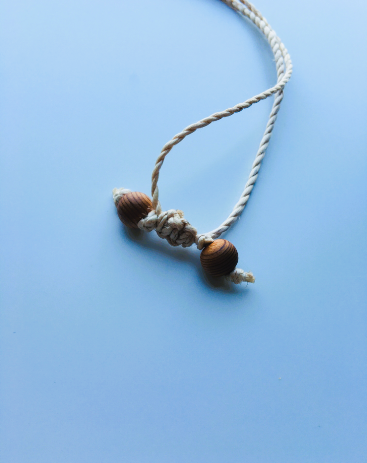 神が宿る植物精麻とアメジストのペンダント