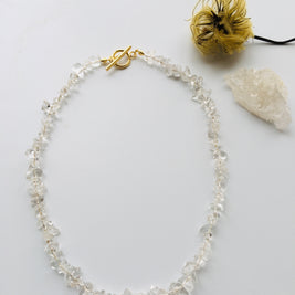 Divine Thread Necklace ~ 精麻と水晶の神聖ネックレス～ゴールド