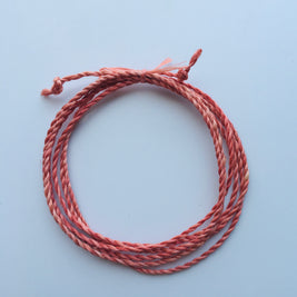 希少な野州麻の藍染め精麻の紐100㎝