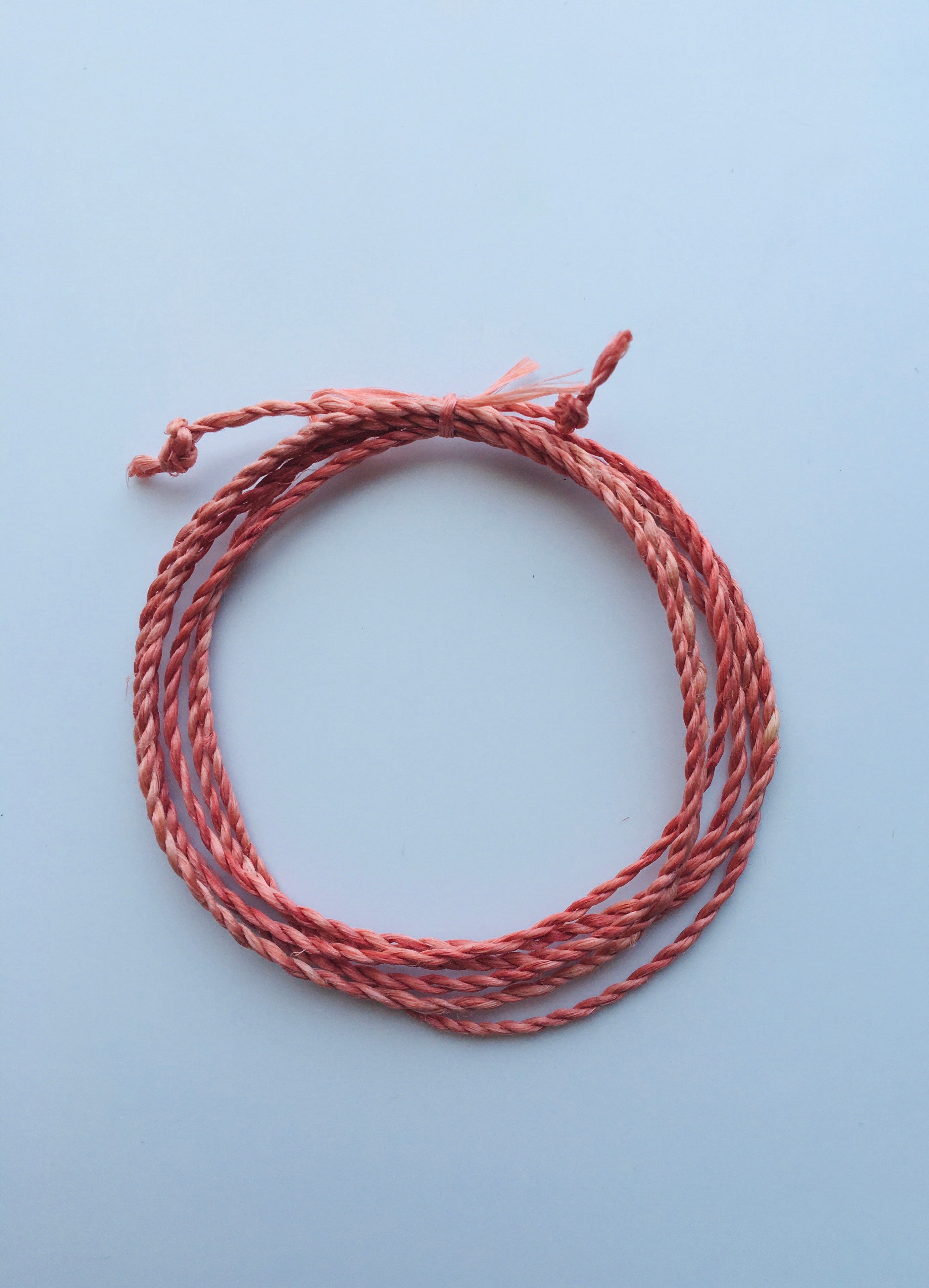 希少な野州麻の藍染め精麻の紐100㎝