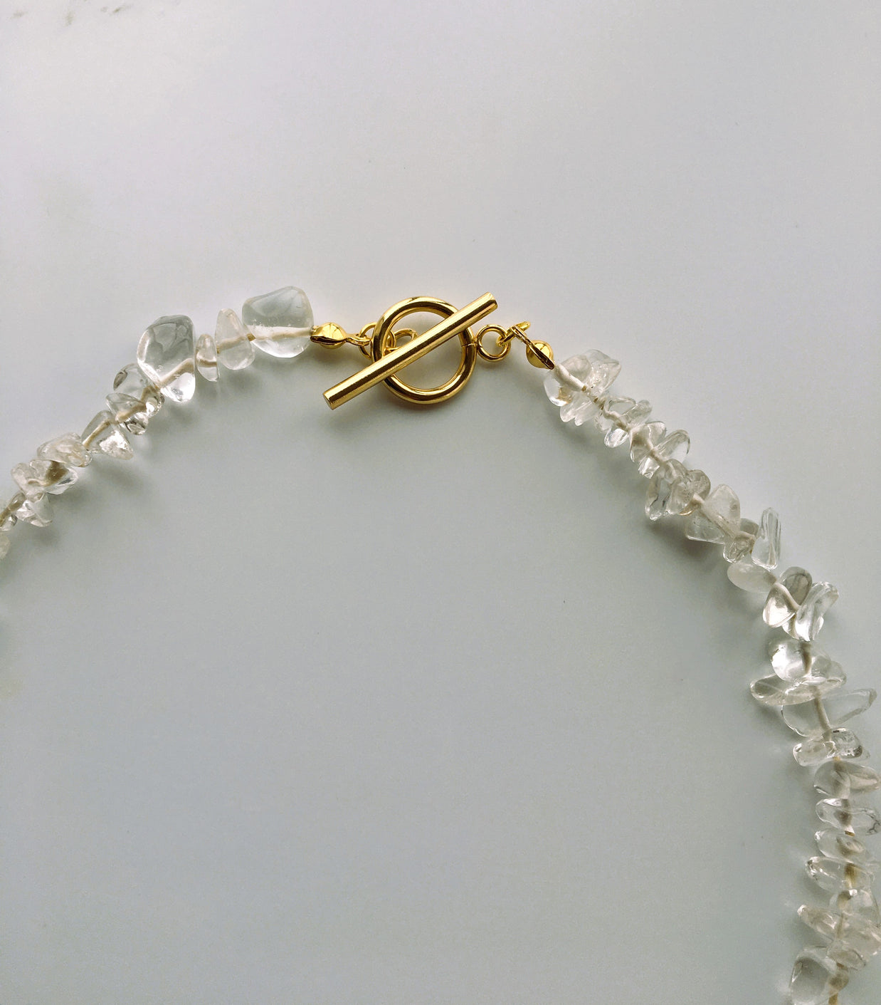 Divine Thread Necklace ~ 精麻と水晶の神聖ネックレス～ゴールド