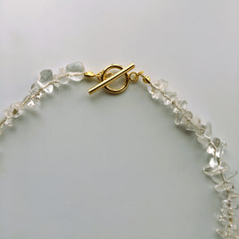 Divine Thread Necklace ~ 精麻と水晶の神聖ネックレス～ゴールド