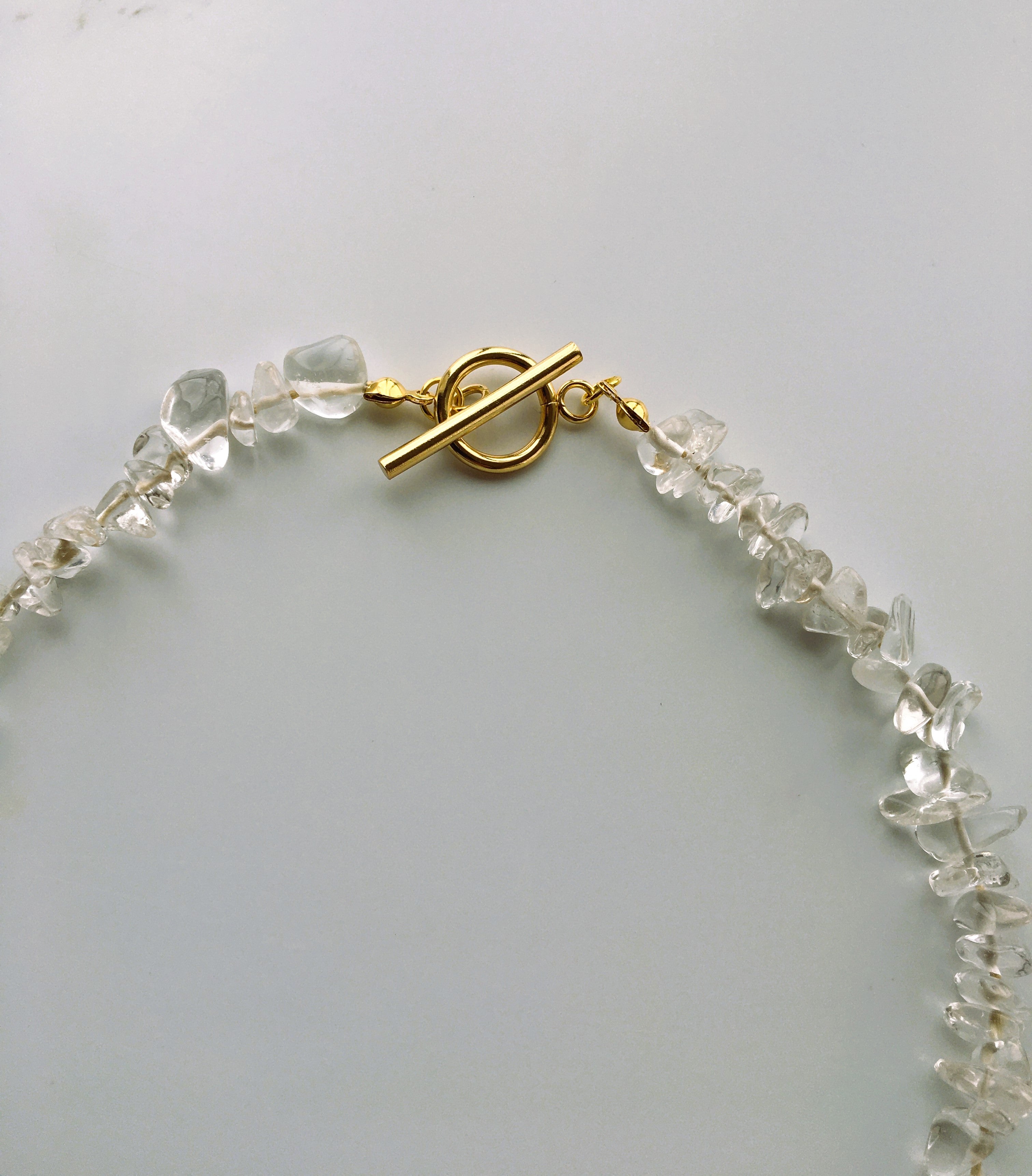 Divine Thread Necklace ~ 精麻と水晶の神聖ネックレス～ゴールド