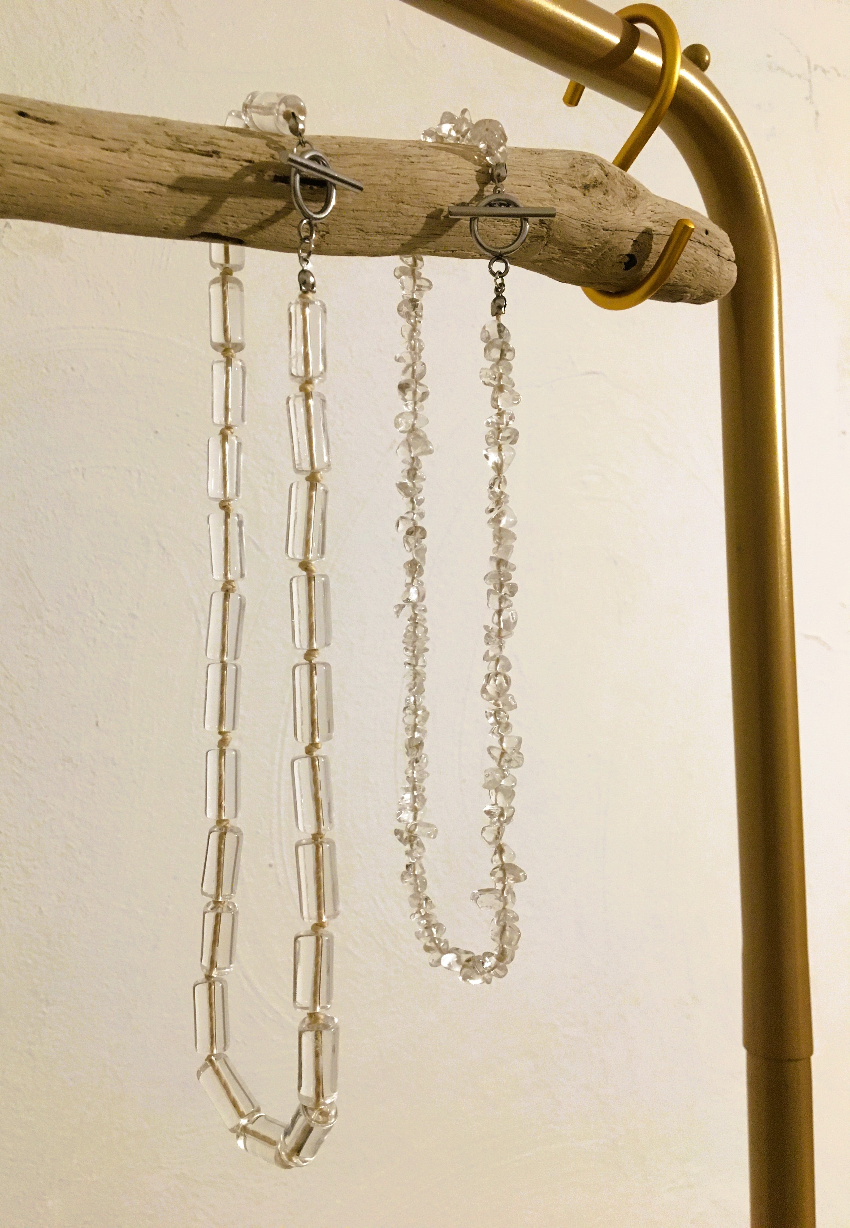 Spirit Flow Necklace ~精麻と筒水晶のネックレス~