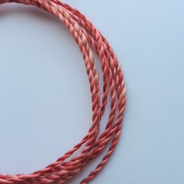 希少な野州麻の藍染め精麻の紐100㎝