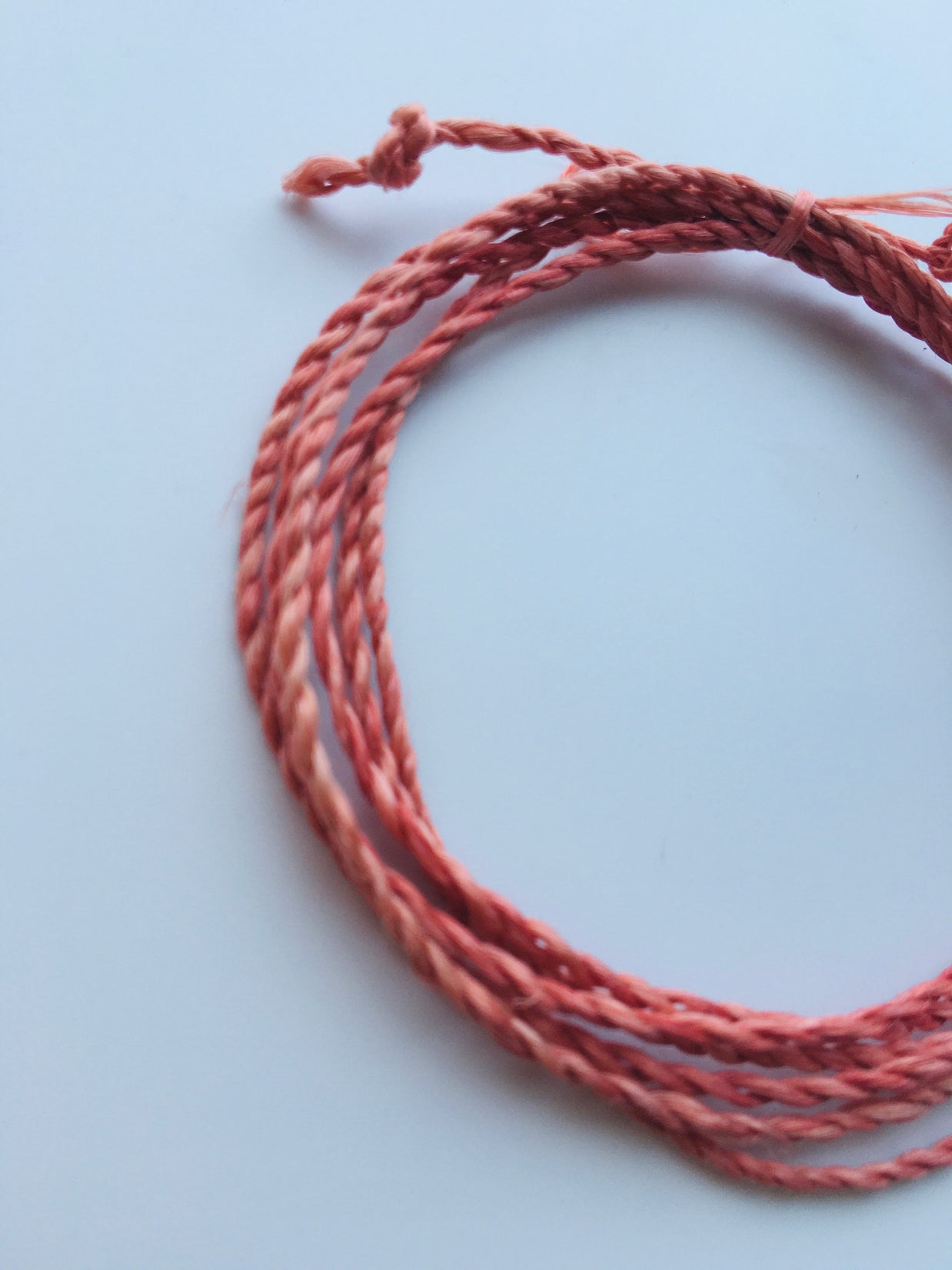 希少な野州麻の藍染め精麻の紐100㎝