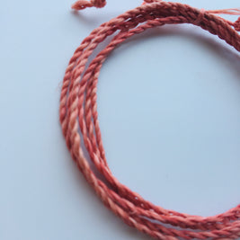 希少な野州麻の藍染め精麻の紐100㎝