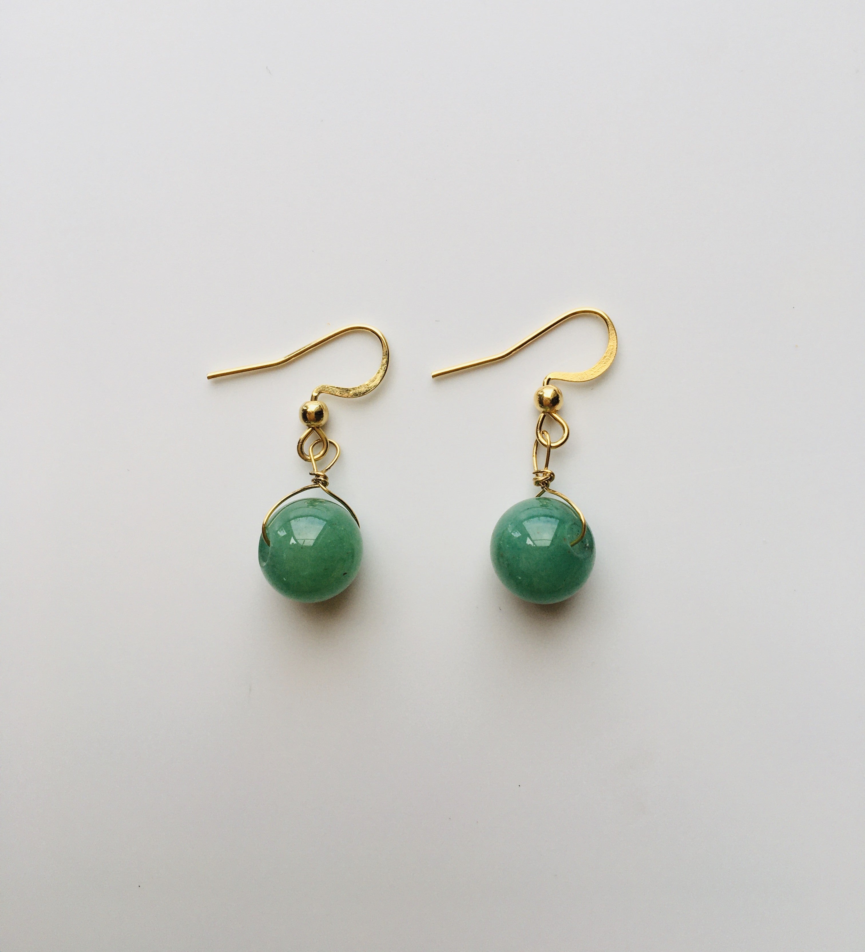 癒しの石アベンチュリンの御守りピアス