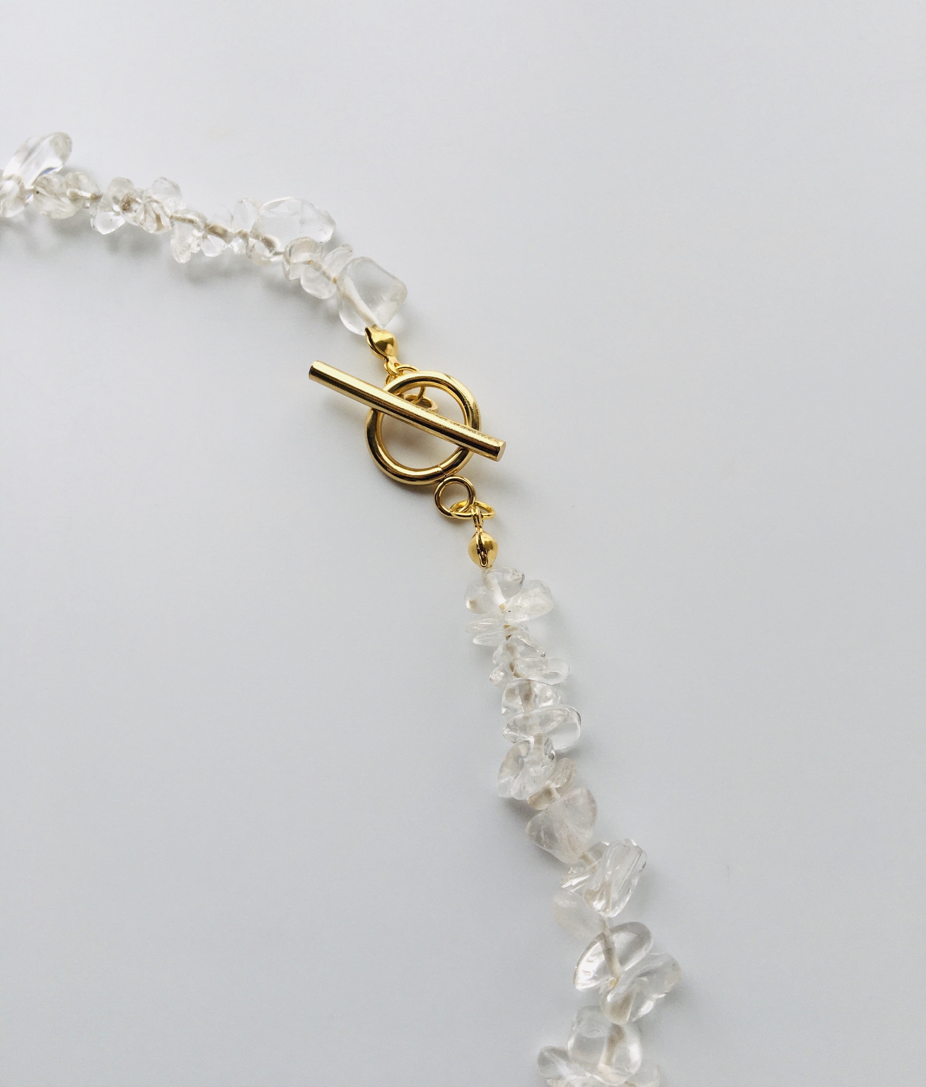 Divine Thread Necklace ~ 精麻と水晶の神聖ネックレス～ゴールド
