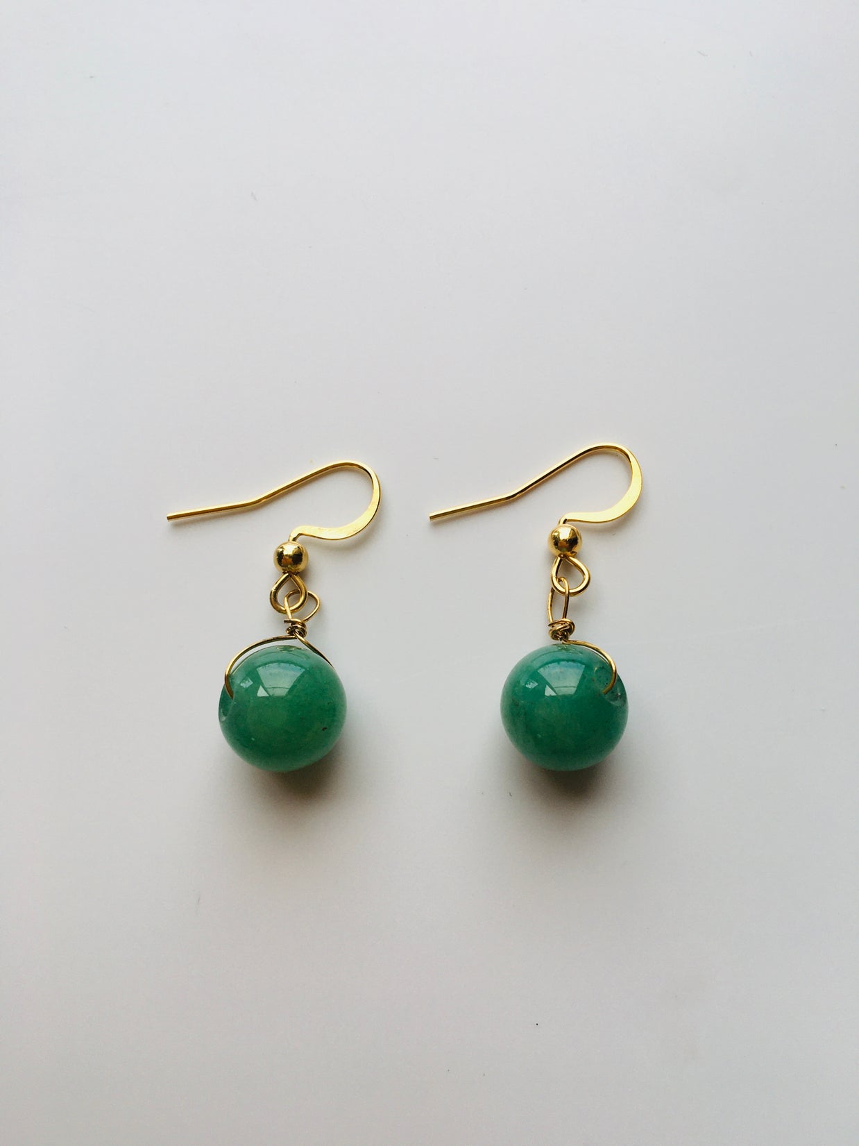 癒しの石アベンチュリンの御守りピアス