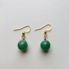 癒しの石アベンチュリンの御守りピアス