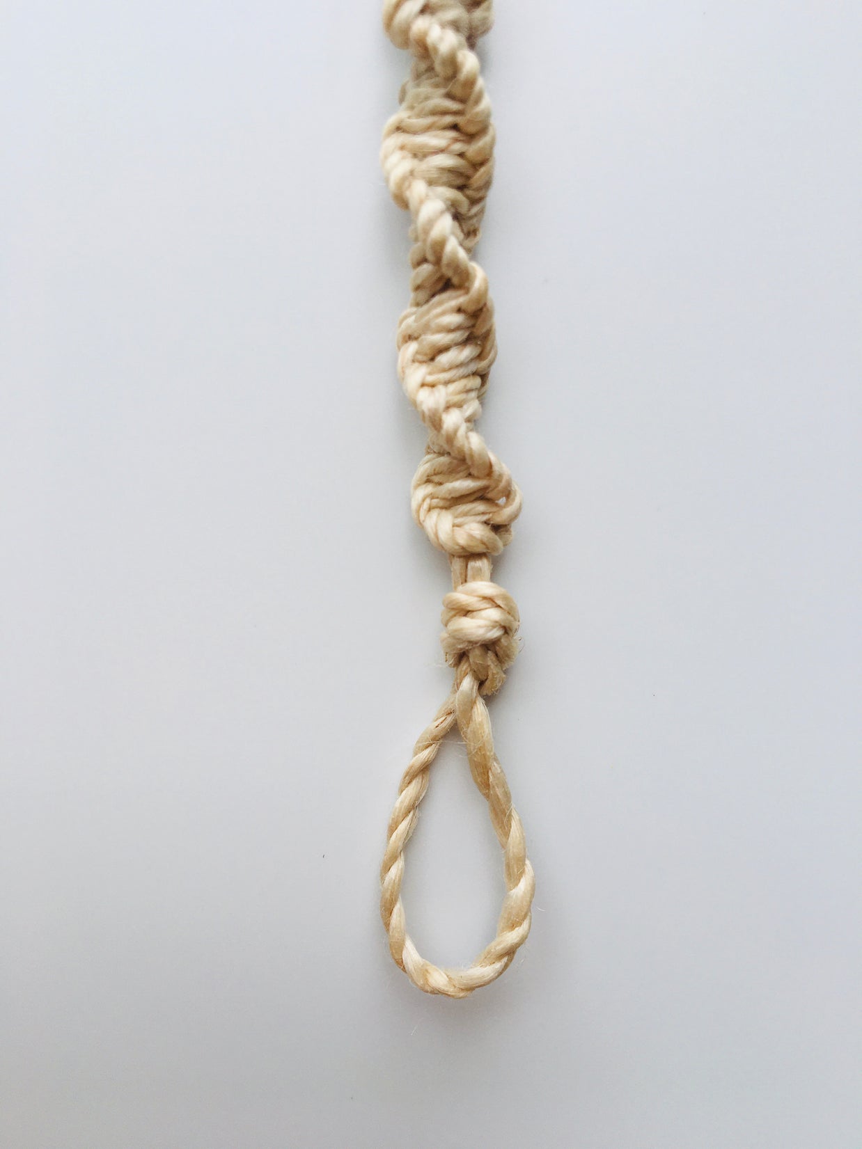 国産100％精麻とターコイズのDNAブレスレットＳサイズ