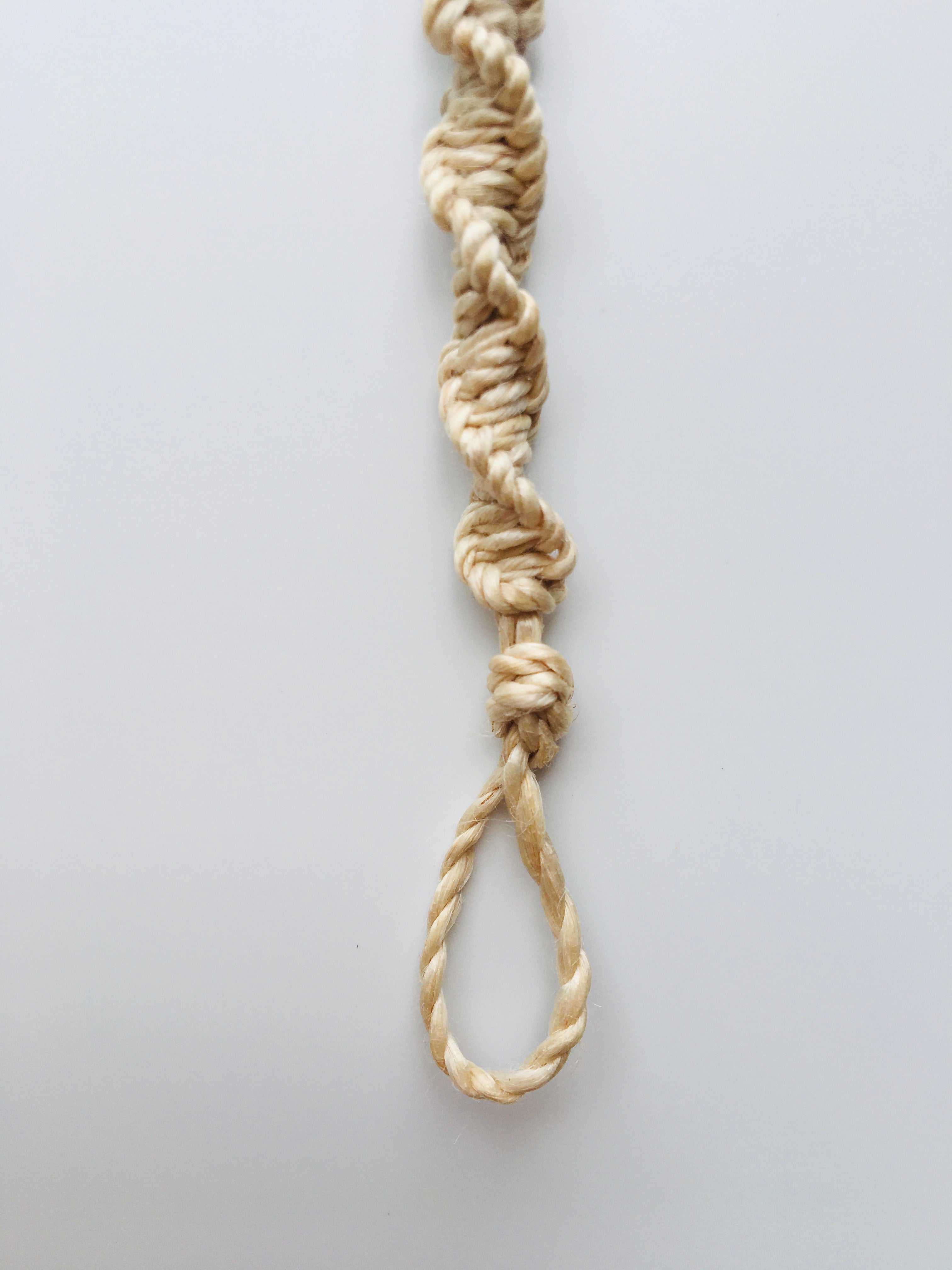 国産100％精麻とターコイズのDNAブレスレットＳサイズ