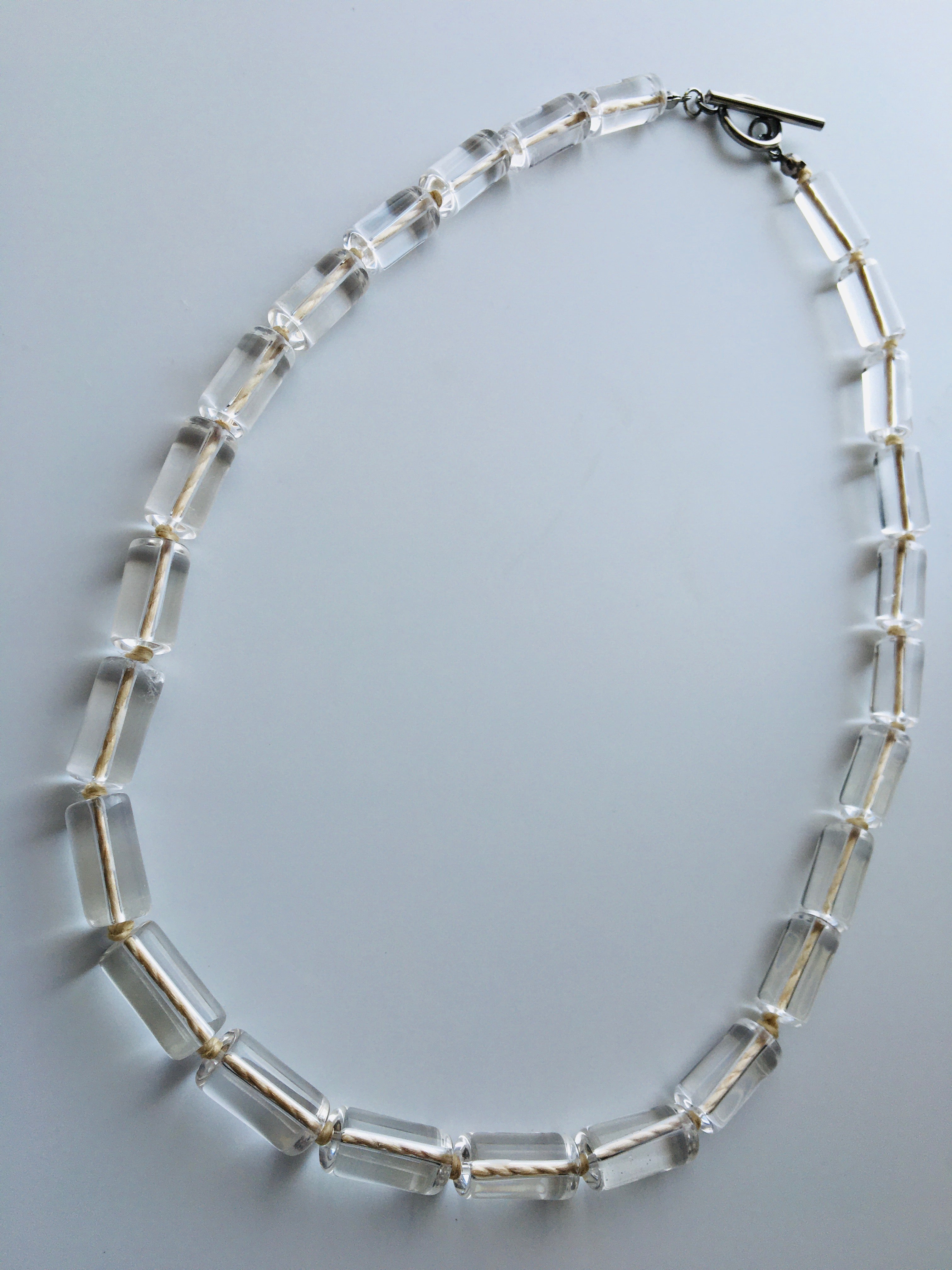 Spirit Flow Necklace ~精麻と筒水晶のネックレス~