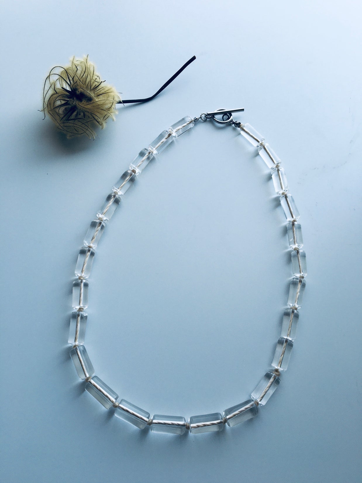 Spirit Flow Necklace ~精麻と筒水晶のネックレス~