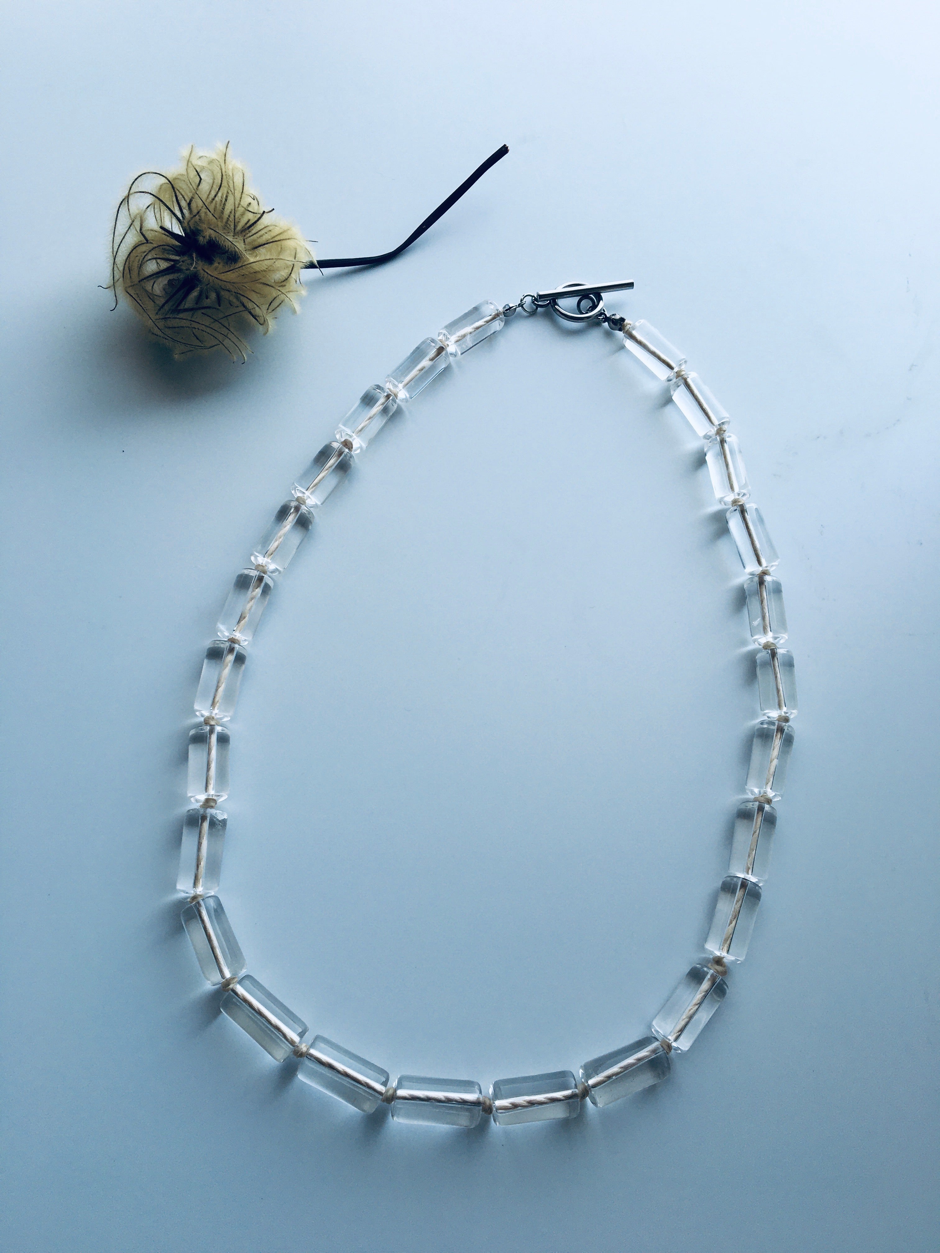 Spirit Flow Necklace ~精麻と筒水晶のネックレス~
