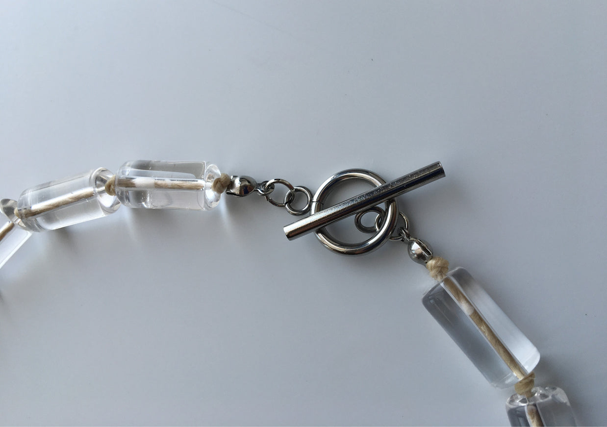 Spirit Flow Necklace ~精麻と筒水晶のネックレス~