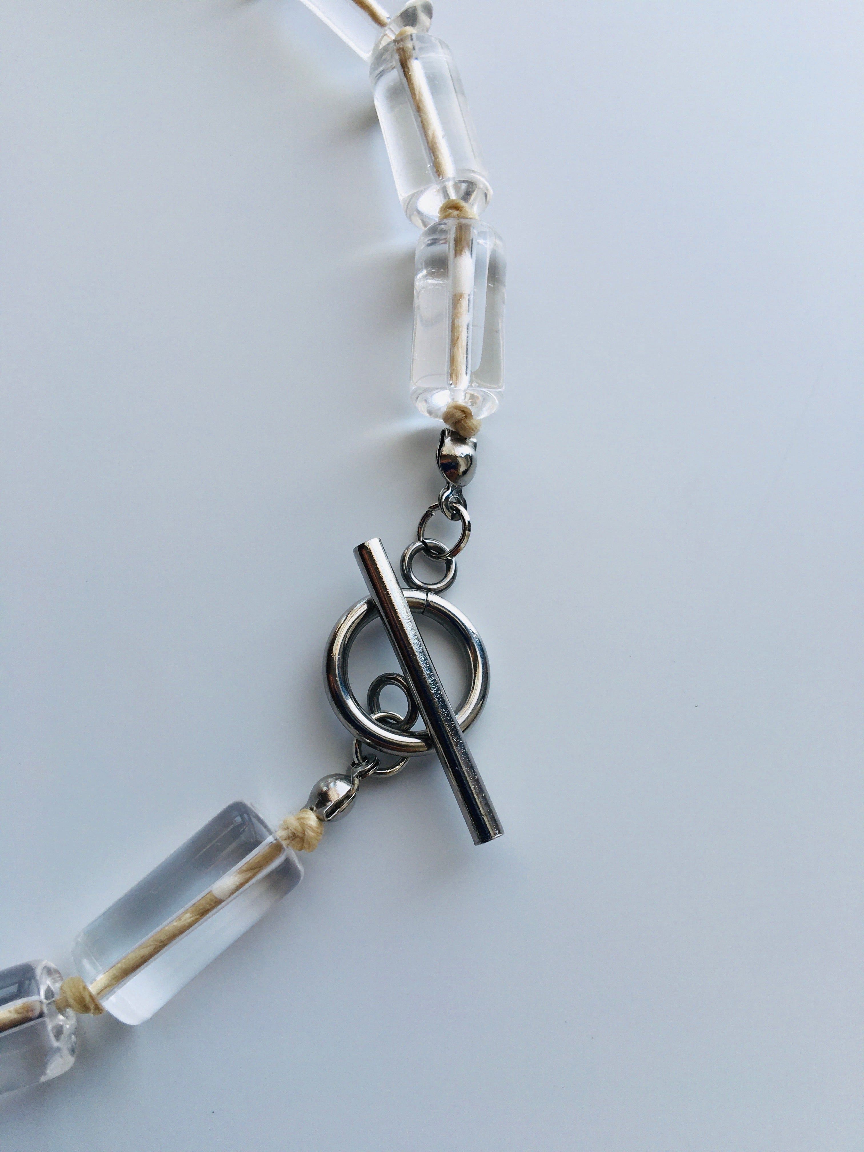 Spirit Flow Necklace ~精麻と筒水晶のネックレス~