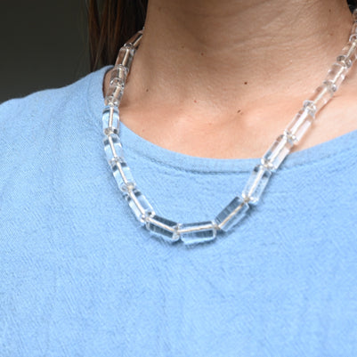 Spirit Flow Necklace ~精麻と筒水晶のネックレス~