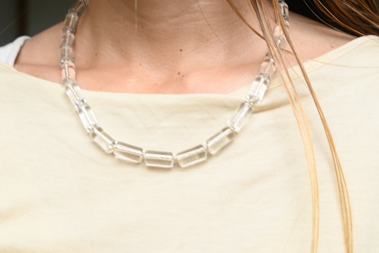 Spirit Flow Necklace ~精麻と筒水晶のネックレス~