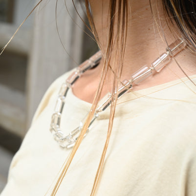 Spirit Flow Necklace ~精麻と筒水晶のネックレス~
