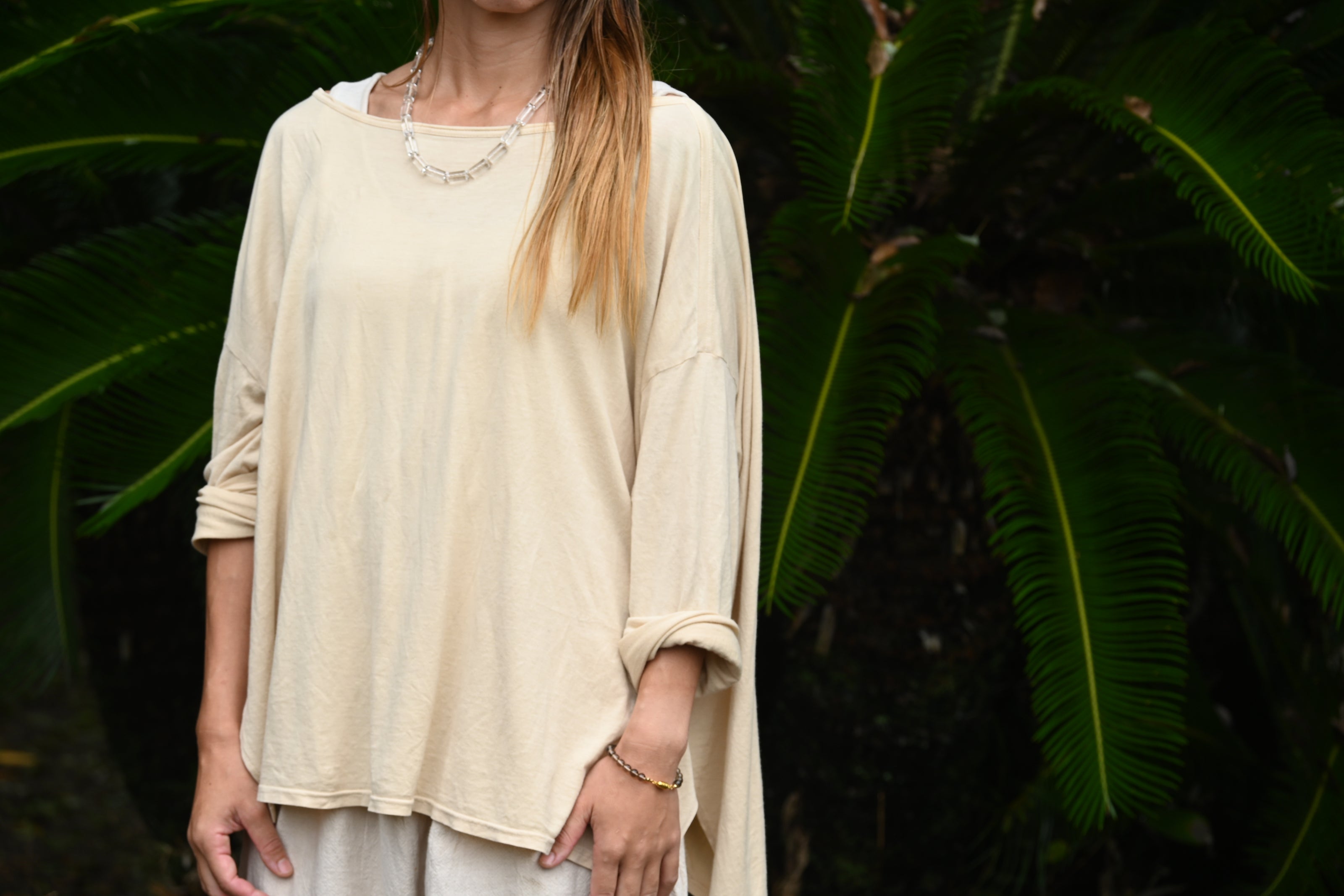 Spirit Flow Necklace ~精麻と筒水晶のネックレス~