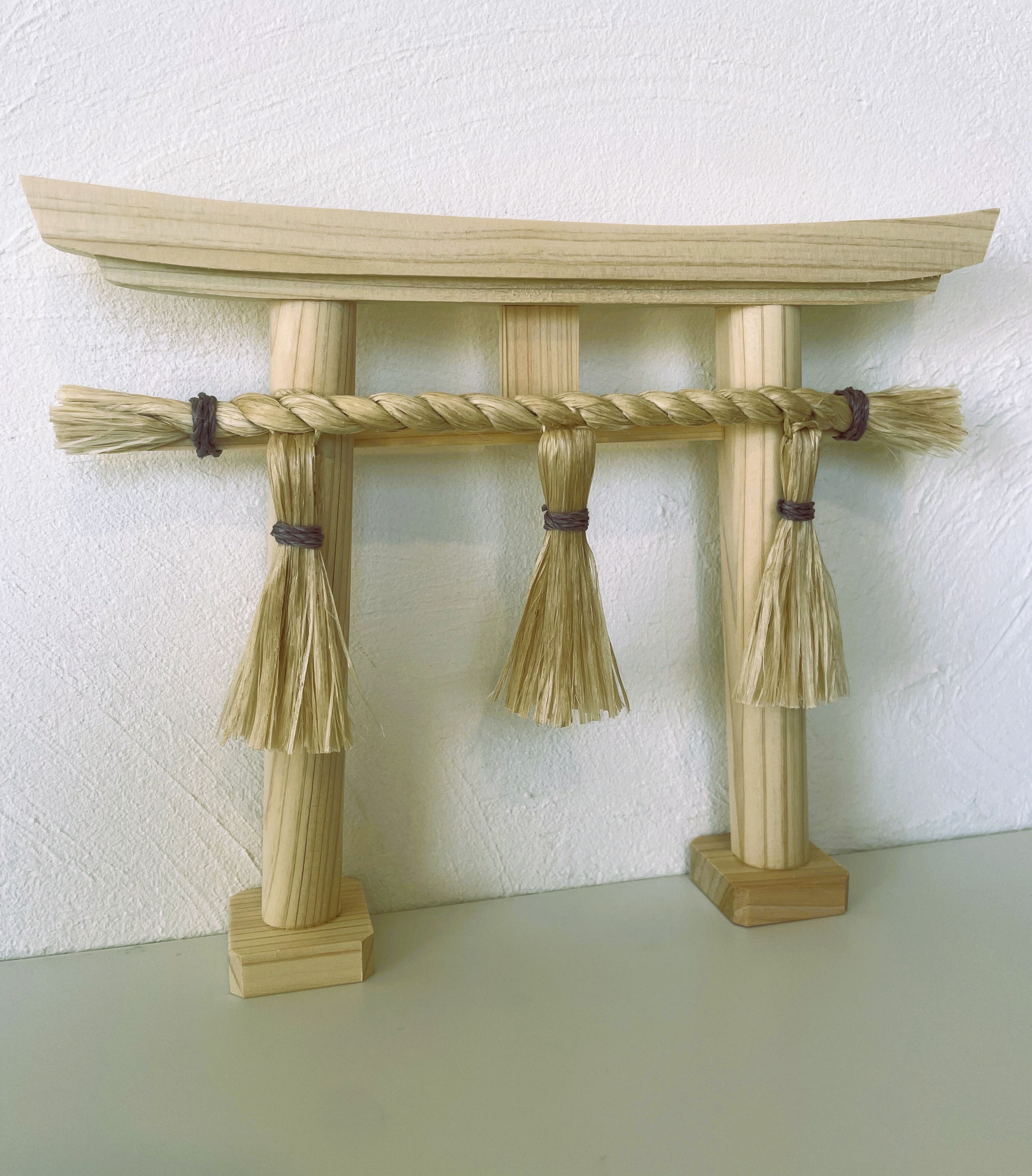 神和ぎの精麻鳥居・ブルーベリー染め Seima Torii / Blueberry / Dyed Seima