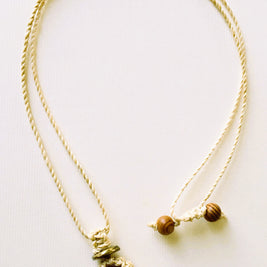精麻とラズベリークオーツの神聖マクラメペンダント  -Sacred Seima & Raspberry Quartz Macram? Pendant-