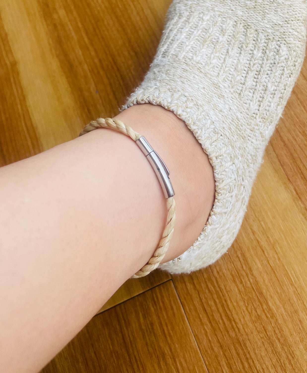 神聖なエネルギーを受け取る 野州麻特等精麻の守り紐アンクレット／ブレスレット