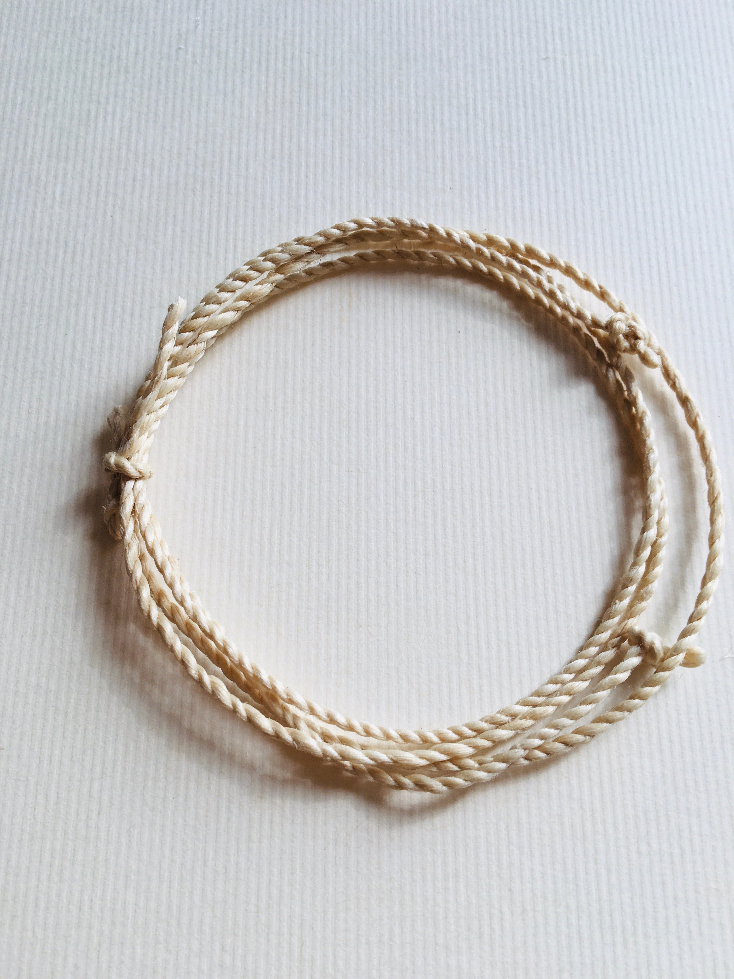 特等 野州精麻紐 80cm（2mm）｜天然石ネックレス・ブレスレット用｜浄化・お守り